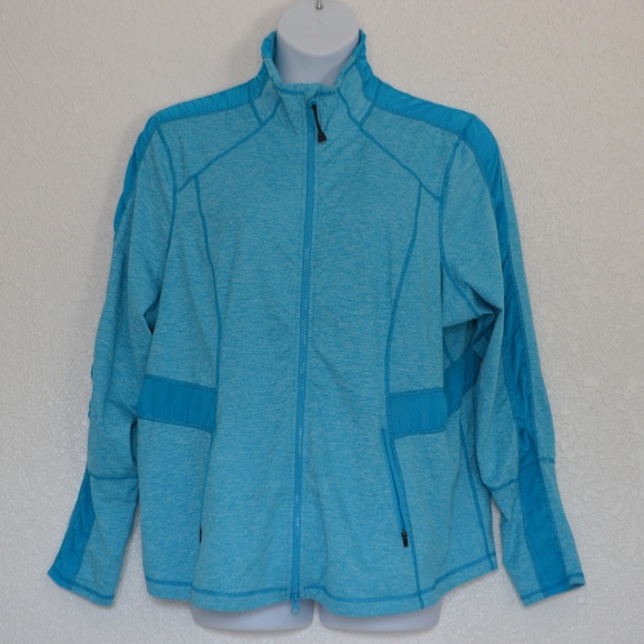 Zella Arctic Blue Full Zip Workout Jacket 3x - Picture 2 of 4